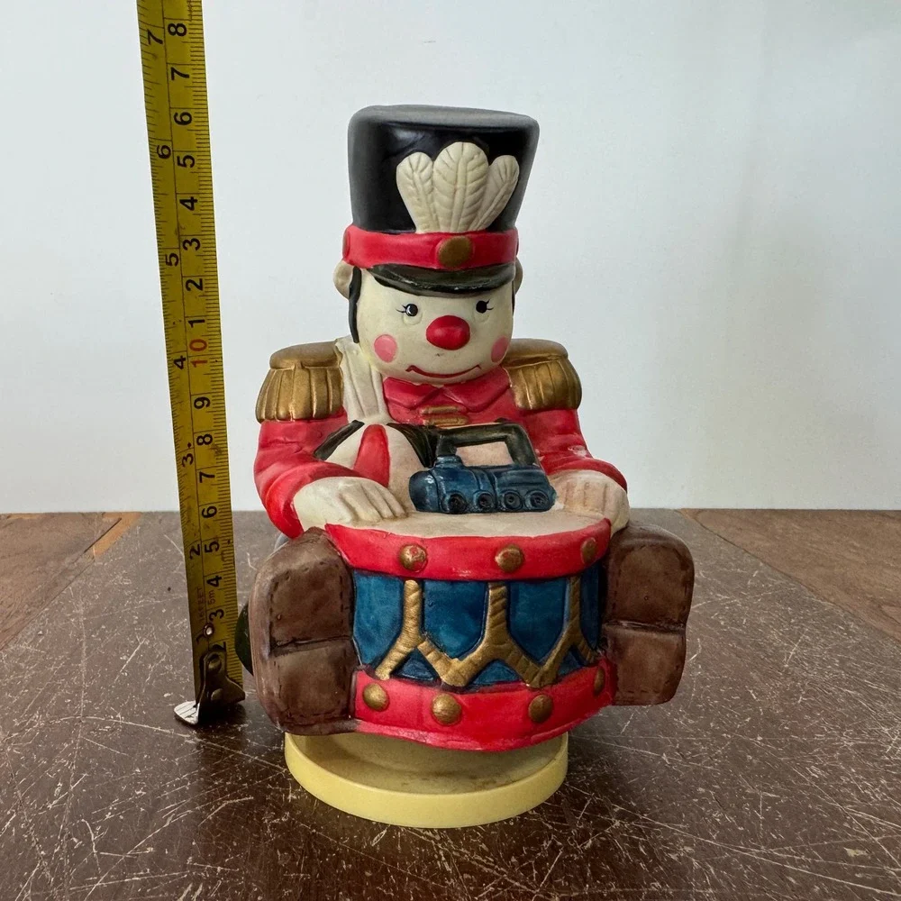 Vintage Toy Soldier Drummer Music Box‎ 1994 Christmas Decoration Jingle Bells